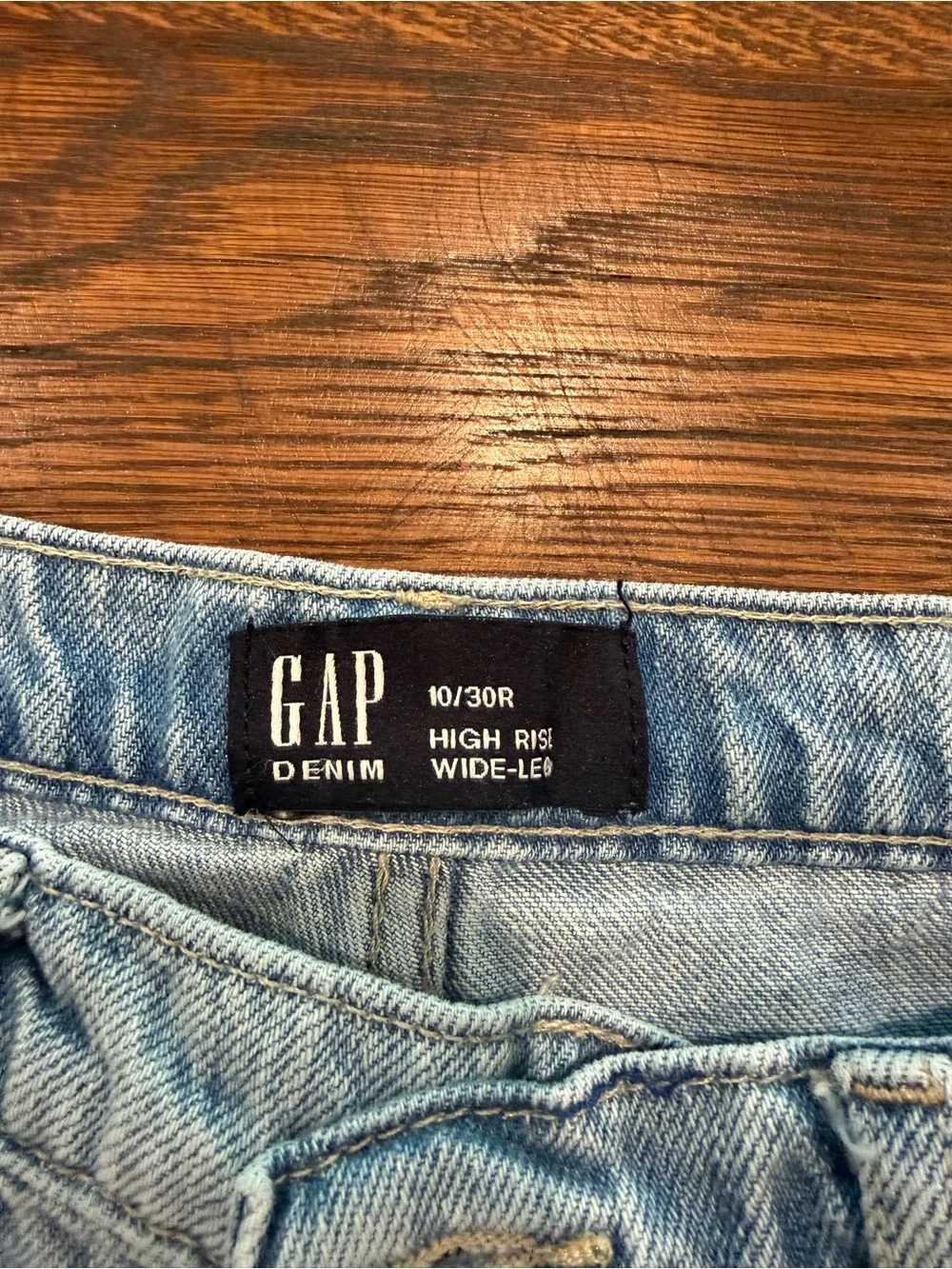 GAP High-Rise Wide Leg Light Blue Denim Jeans